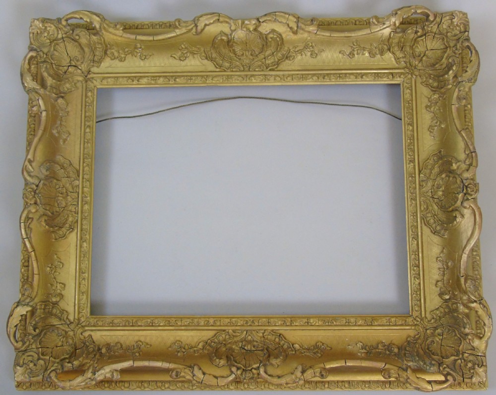 Good Early Victorian Swept Gilt Frame Suit Painting 16”x12”