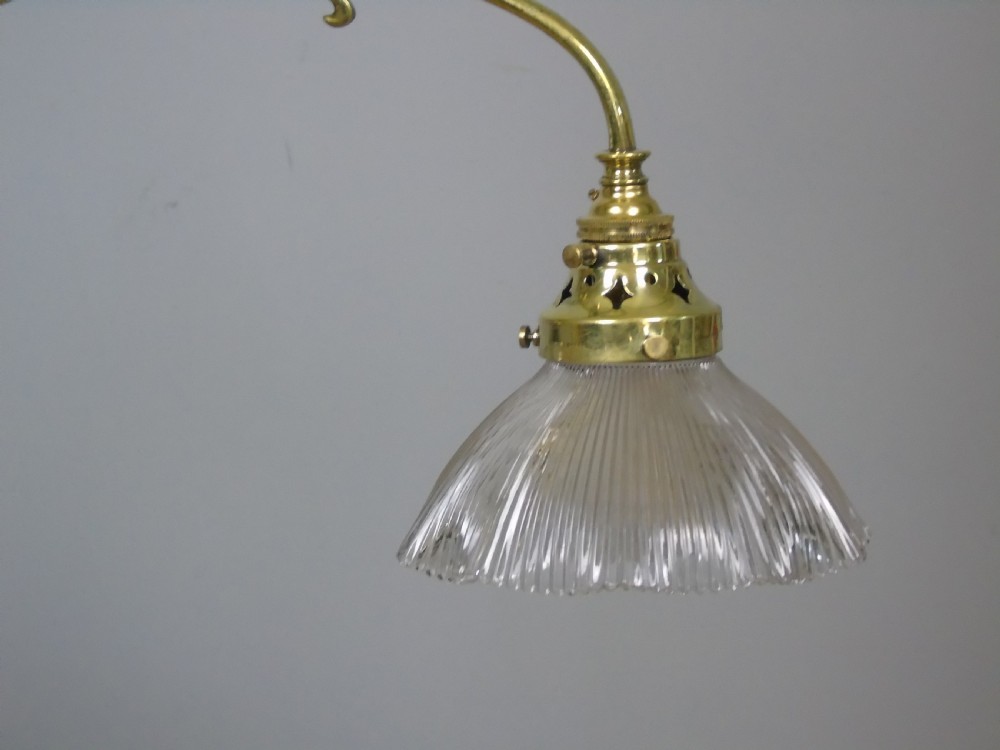 Good Holophane Brass Rise & Fall Chandelier Light Fitting 1904 View V
