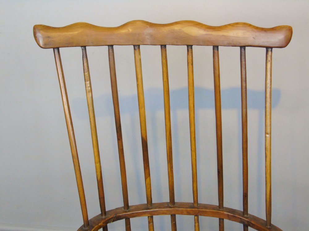 Charming 18th Century Yew Wood Comb Back Chair View IV