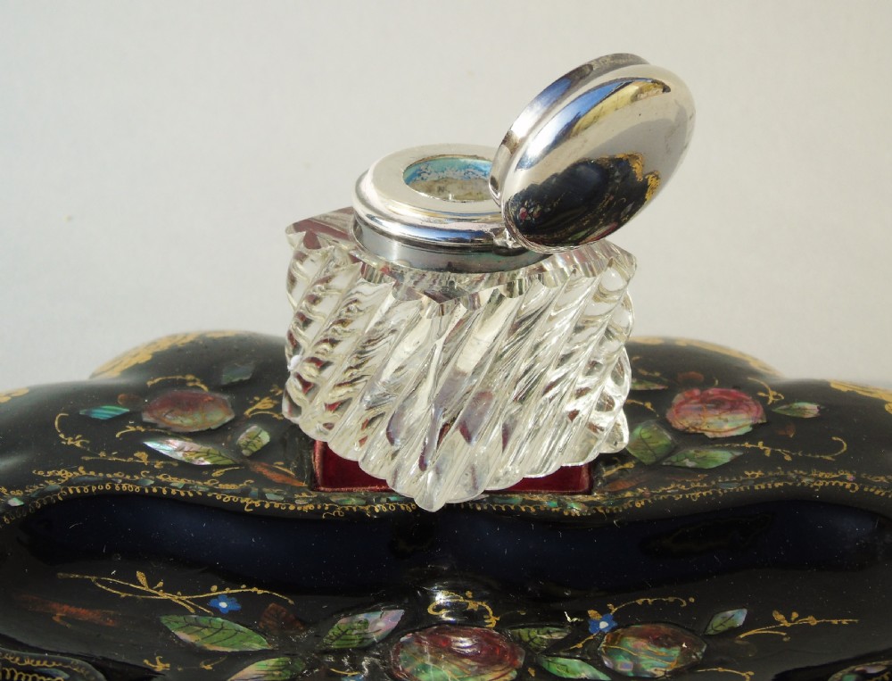 Antique Papier Mache Ink Stand 19th Century View V