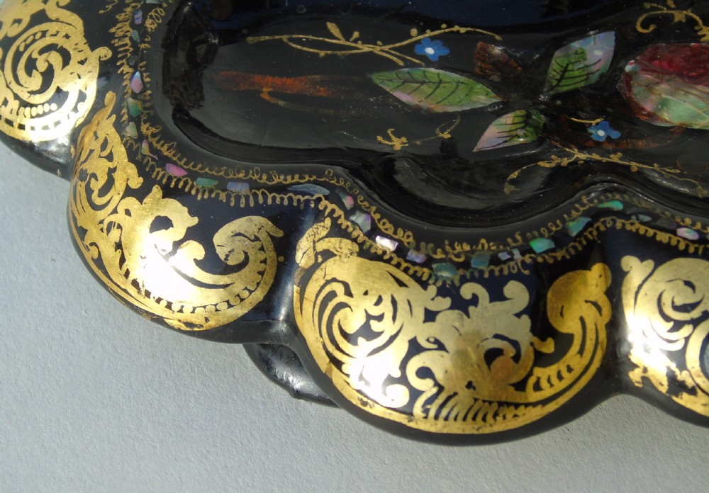 Antique Papier Mache Ink Stand 19th Century View VI
