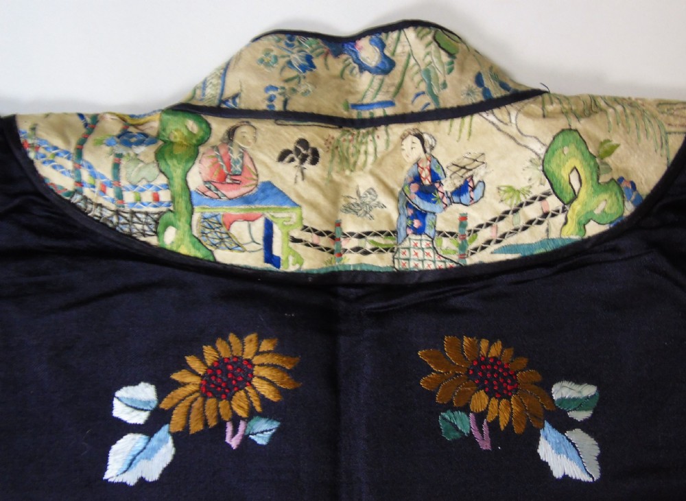 19th Century Chinese Silk Embroidered Robe View IX