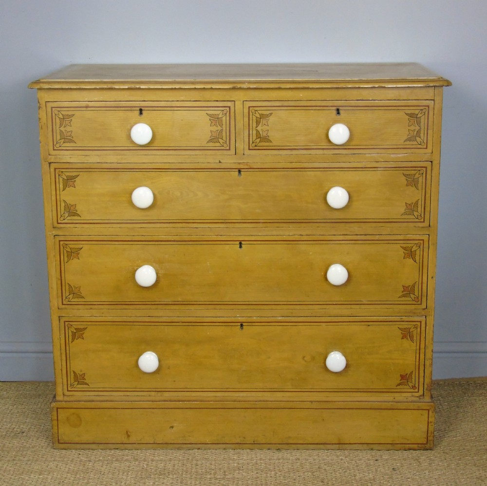 Rare Hand Painted Shoolbred Chest of Drawers