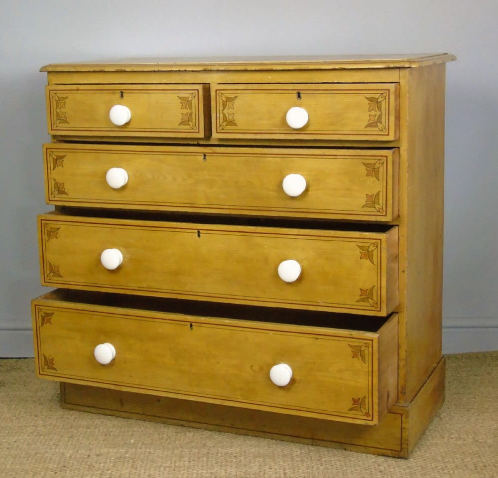 Rare Hand Painted Shoolbred Chest of Drawers View V