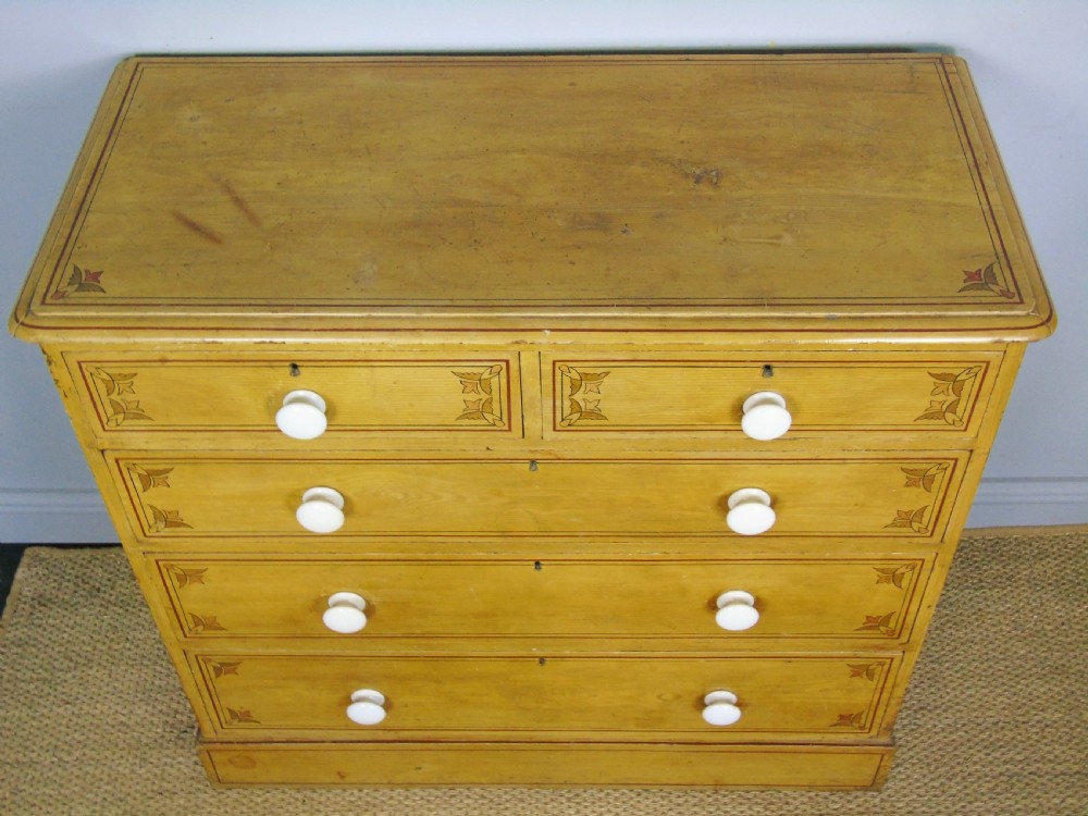 Rare Hand Painted Shoolbred Chest of Drawers View VI