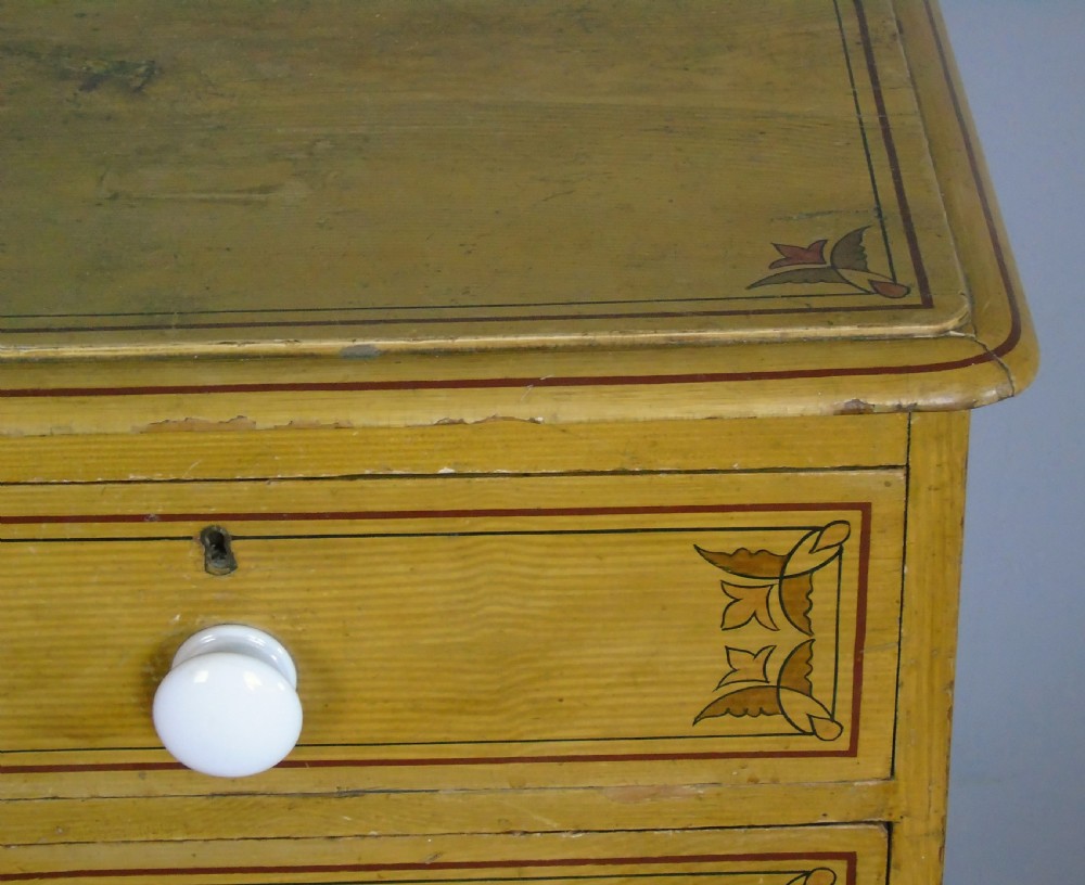 Rare Hand Painted Shoolbred Chest of Drawers View VII