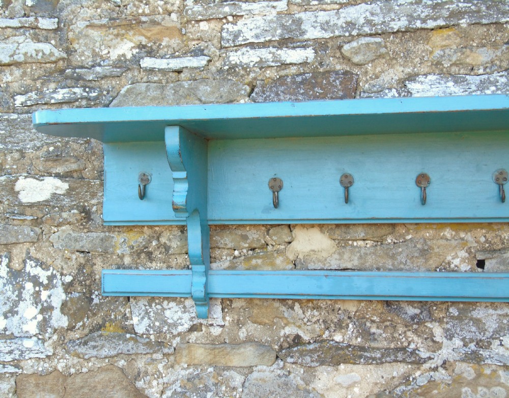 Good Large Antique Coat Hanger Rack With Attractive Paint Finish View III