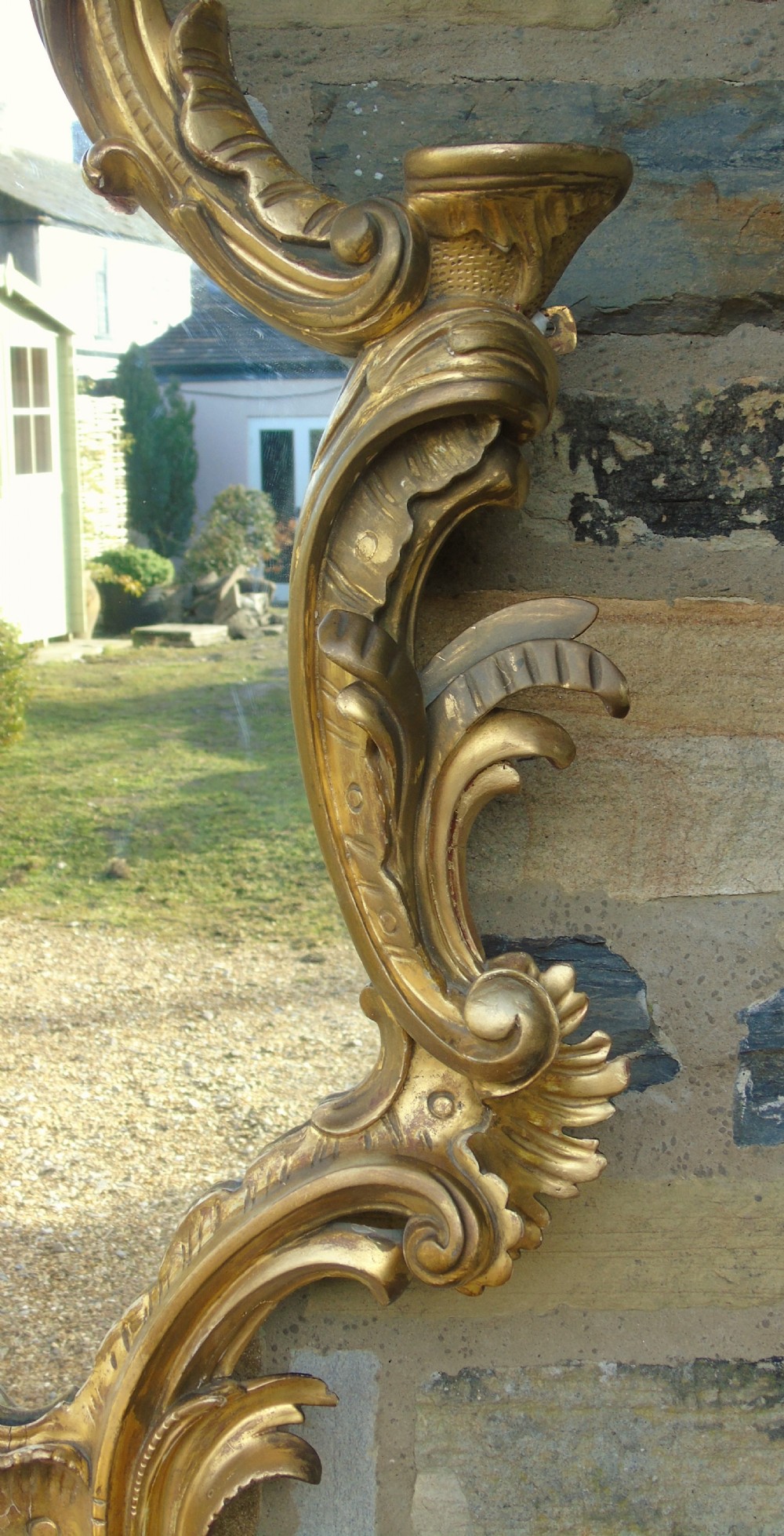 Good Antique Gilt wood Rococo Mirror View IV