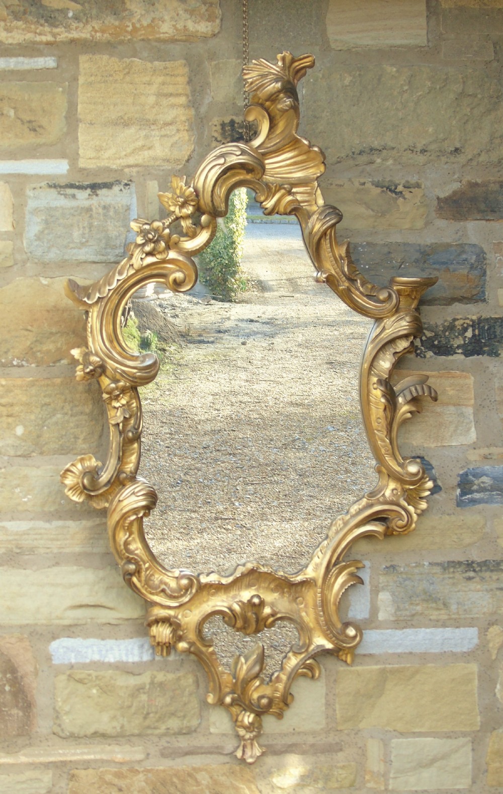 Good Antique Gilt wood Rococo Mirror View VI
