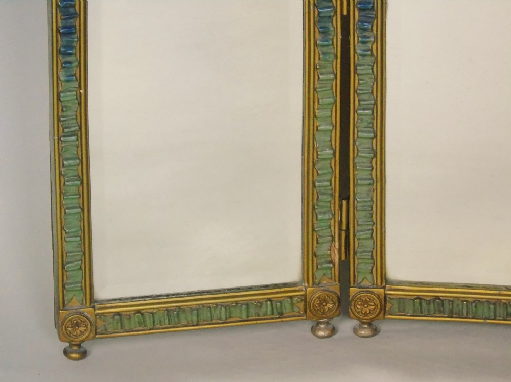 Pretty Triple Plate Barbola Dressing Table Mirror View IV