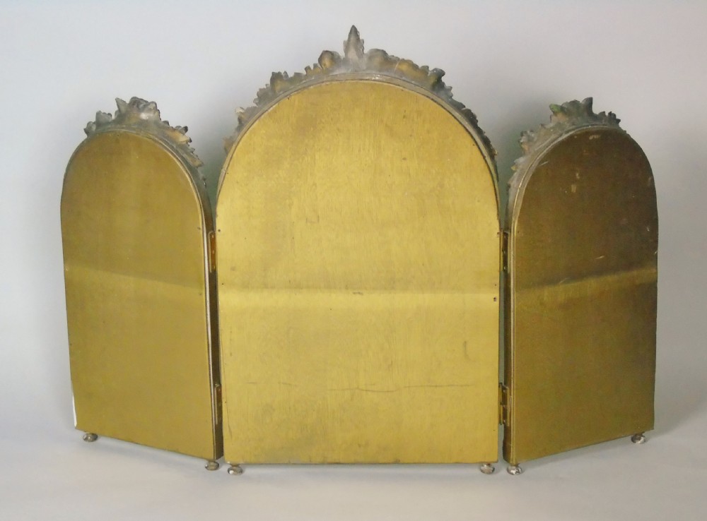 Pretty Triple Plate Barbola Dressing Table Mirror View VII