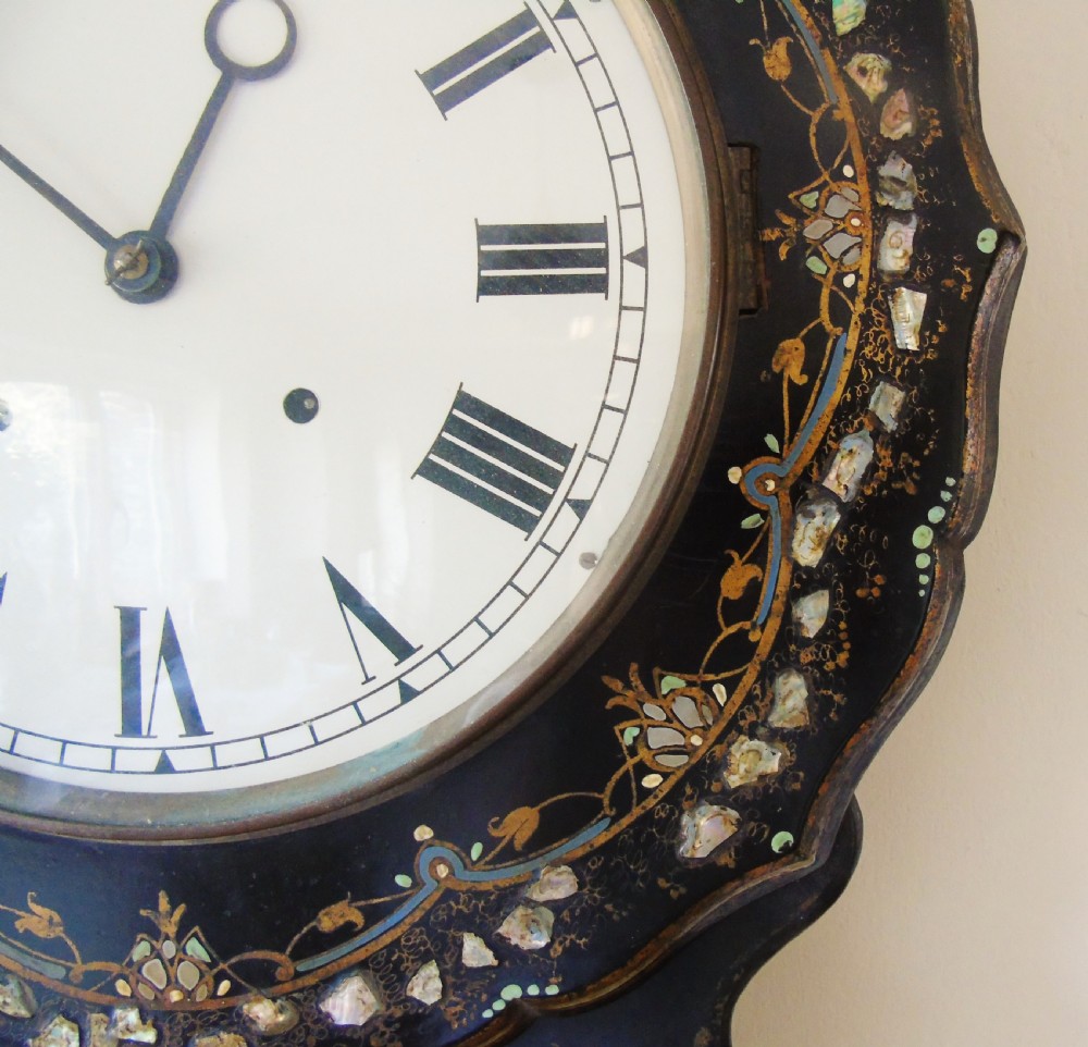 Victorian Mother of Pearl Inlaid Wall Clock View V