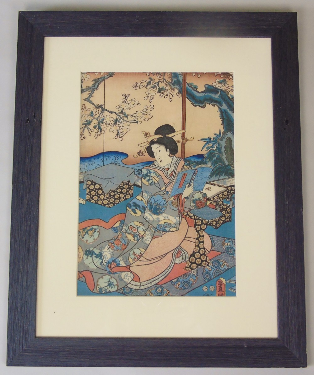 Japanese Woodblock Print by Kunisada 19th Century