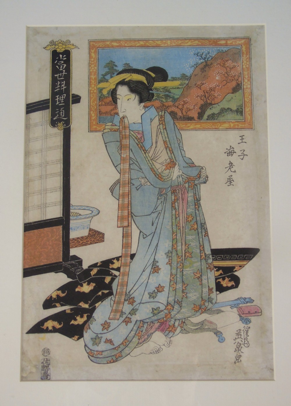19th Century Japanese Woodblock Print Eisen View IV