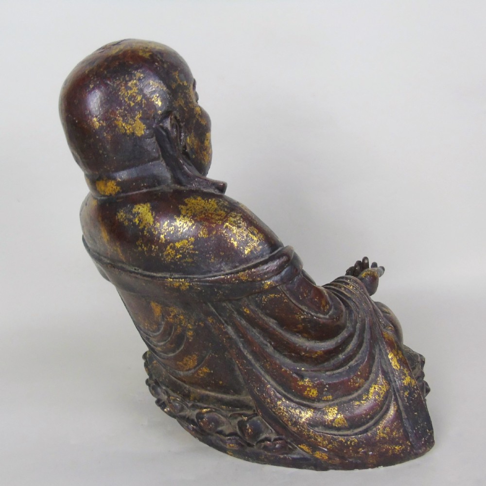 Large Chinese Laquered Gilt Bronze Buddha View IV