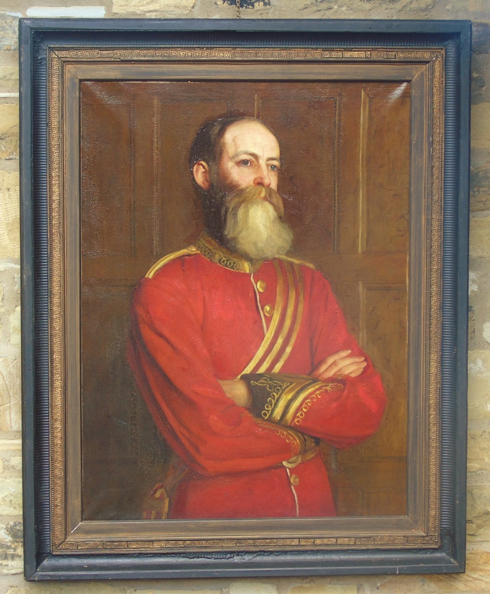 Antique Oil Painting Portrait of an Officer Major View II