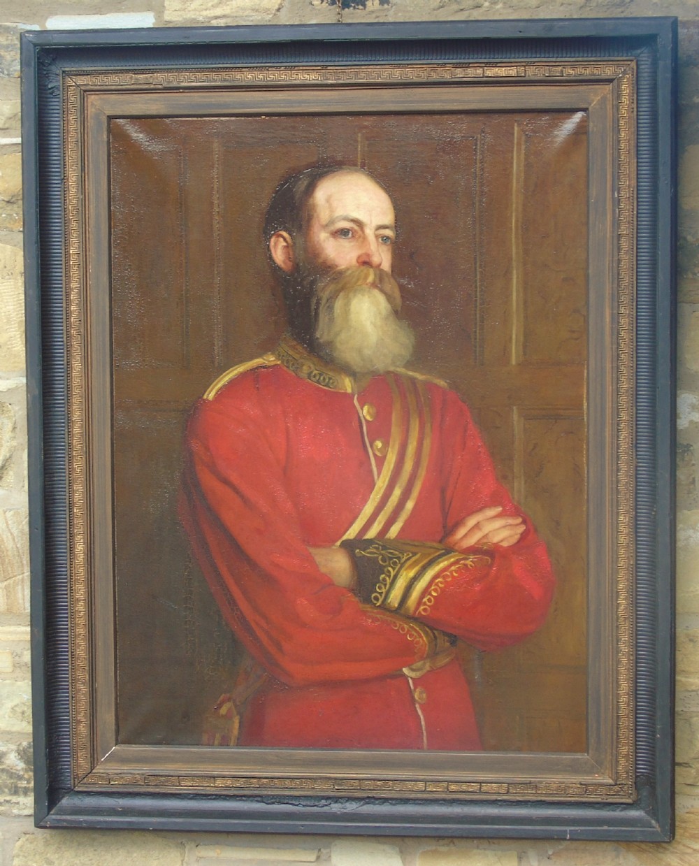 Antique Oil Painting Portrait of an Officer Major View IV