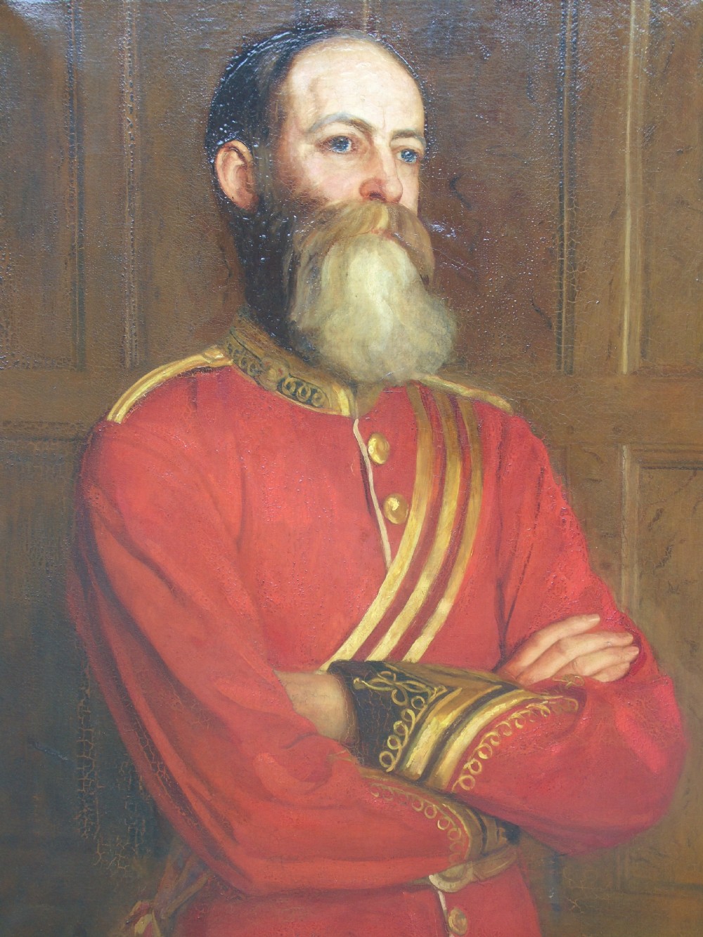 Antique Oil Painting Portrait of an Officer Major View VI