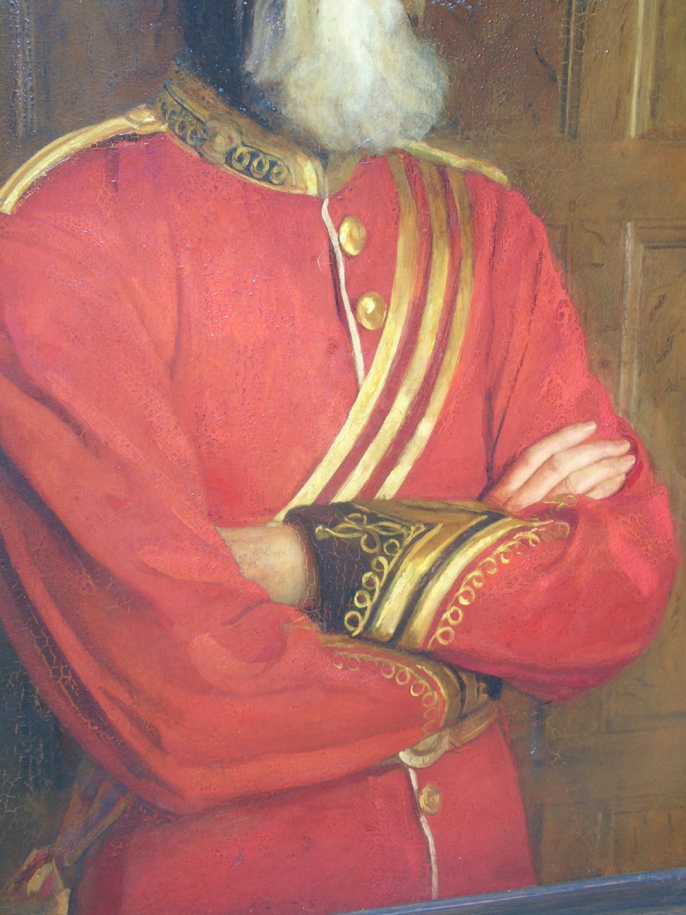 Antique Oil Painting Portrait of an Officer Major View VII
