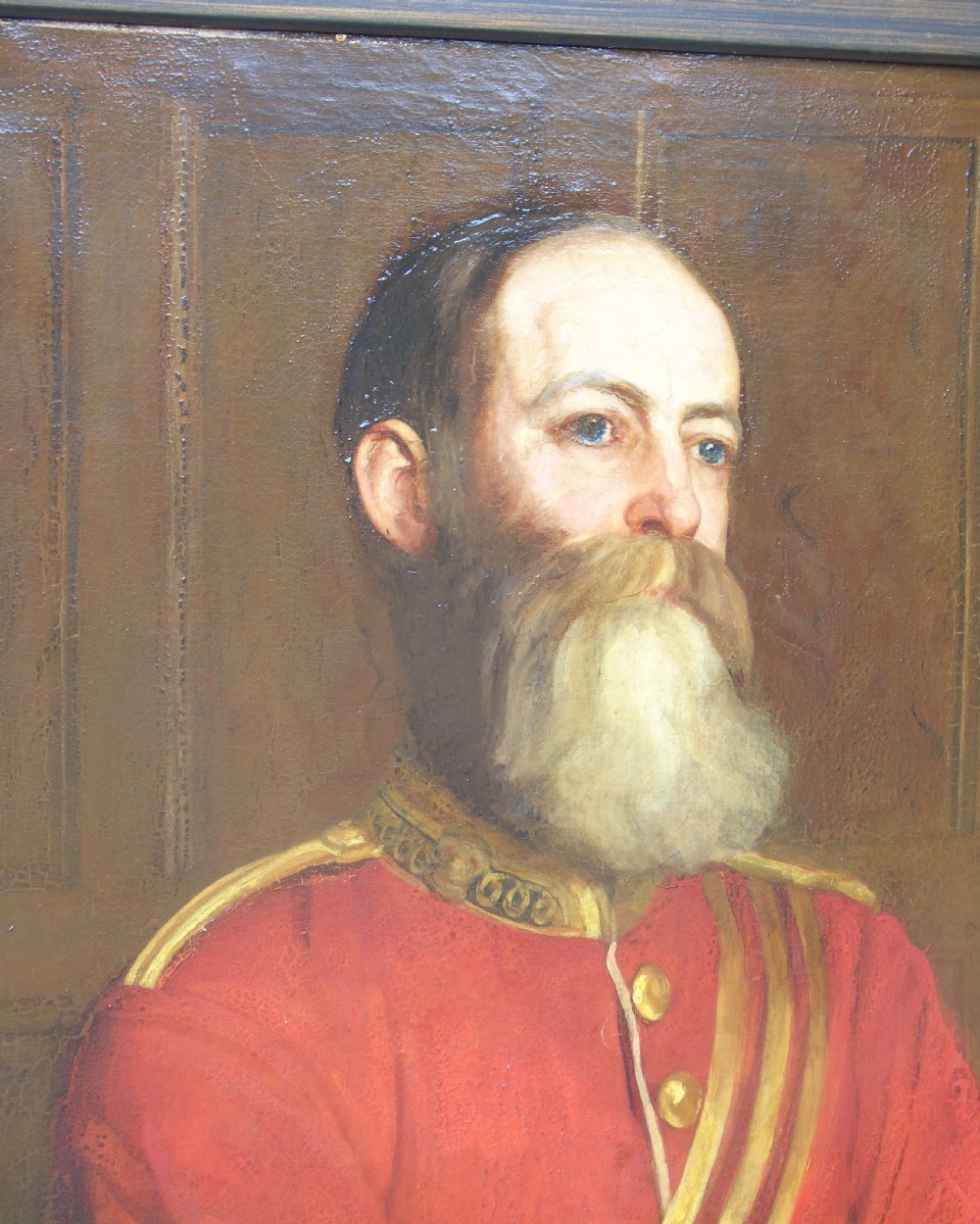 Antique Oil Painting Portrait of an Officer Major View VIII