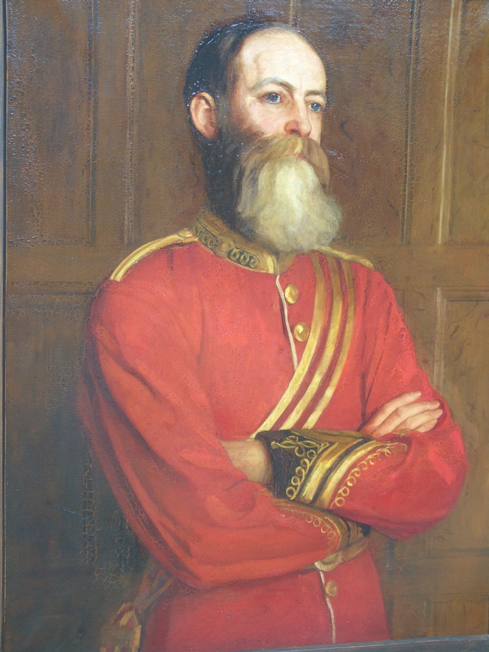 Antique Oil Painting Portrait of an Officer Major View IX