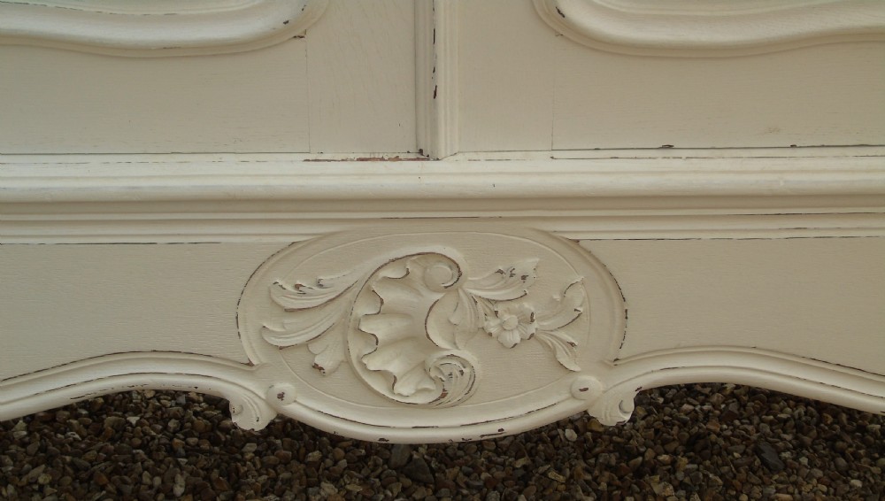 Beautiful Antique Painted French Armoire View VIII