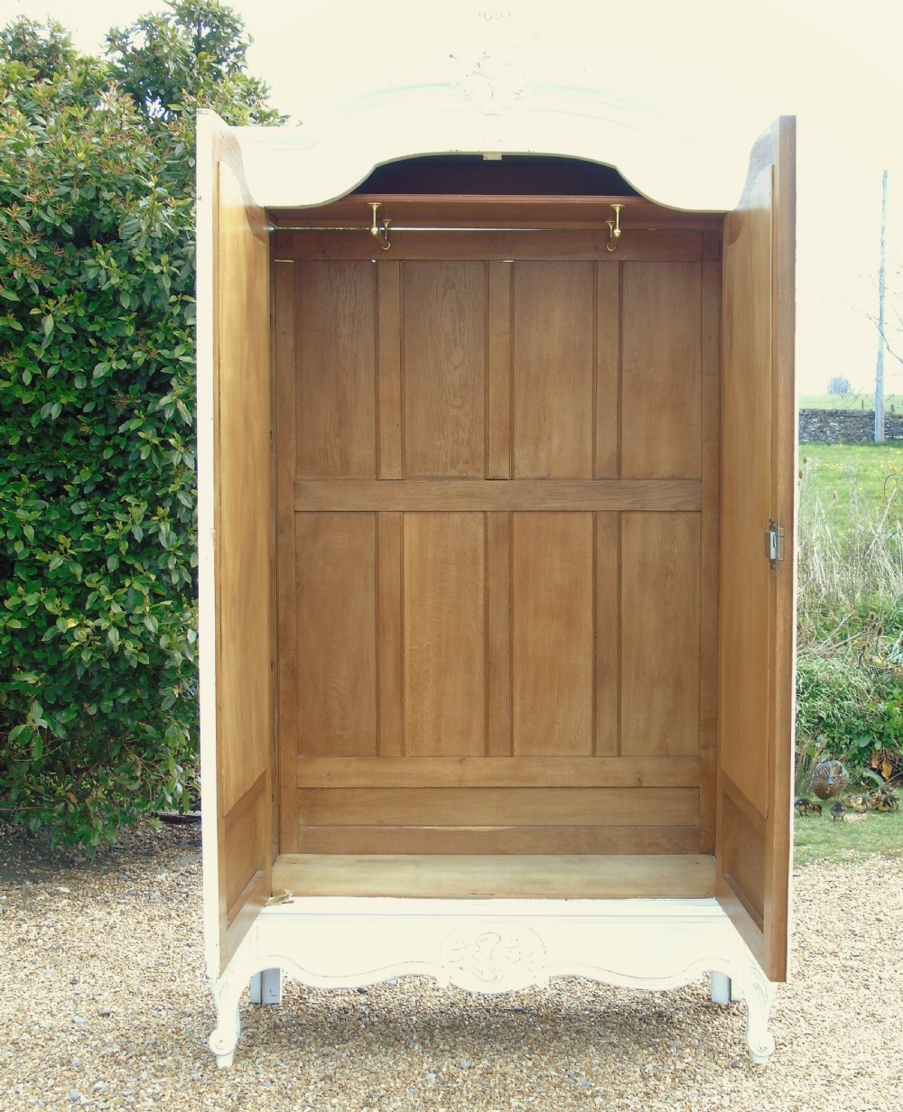 Beautiful Antique Painted French Armoire View X