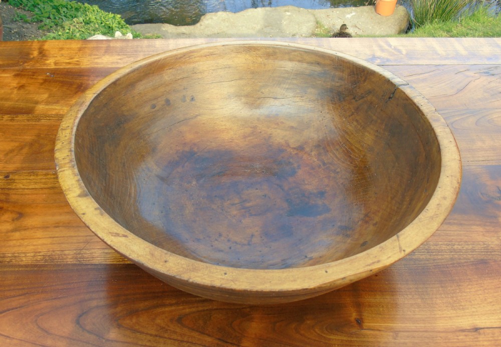 Antique Elmwood Hand Adzed Bowl View II