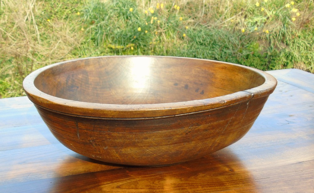 Antique Elmwood Hand Adzed Bowl View III