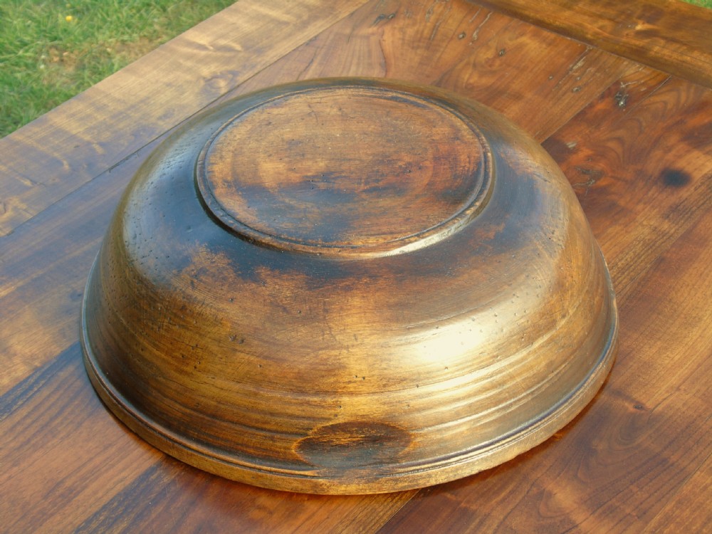 Antique Elmwood Hand Adzed Bowl View VI