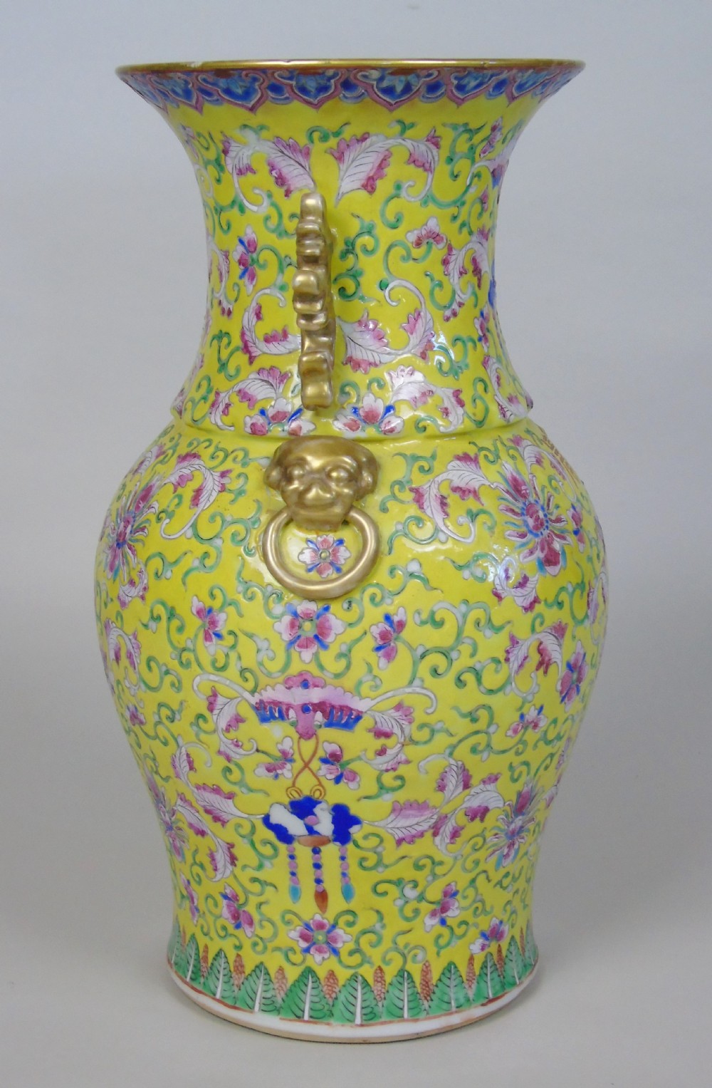 19th Century Chinese Porcelain Vase Famille Jaune View III