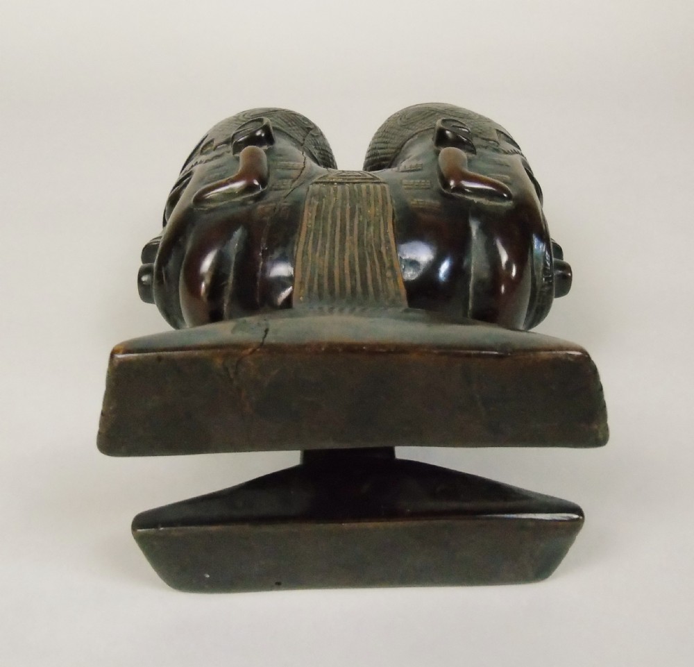 Antique Tribal Kuba Janus Head Palm Wine Cup View VII