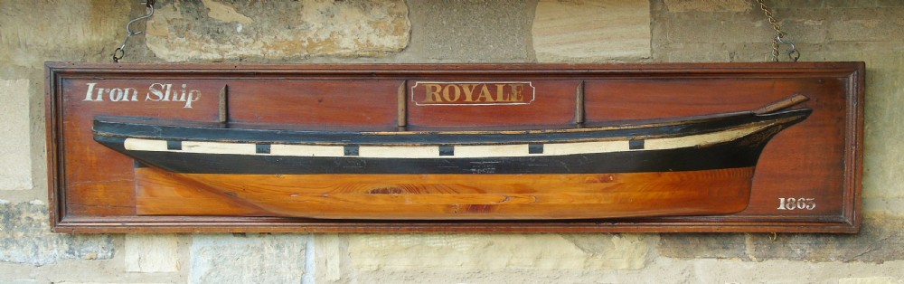 Antique Half Hull Iron Ship Royale