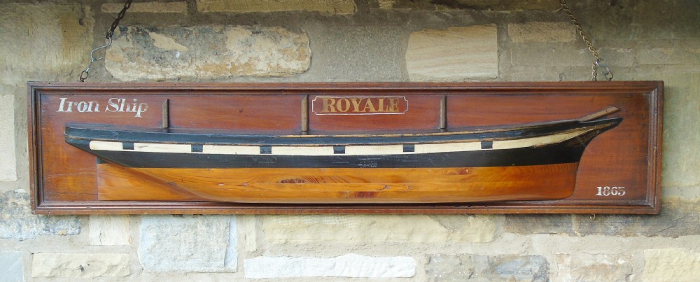 Antique Half Hull Iron Ship Royale View V