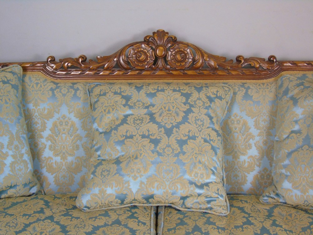 Superb French Walnut Sofa Early 20th Century View II
