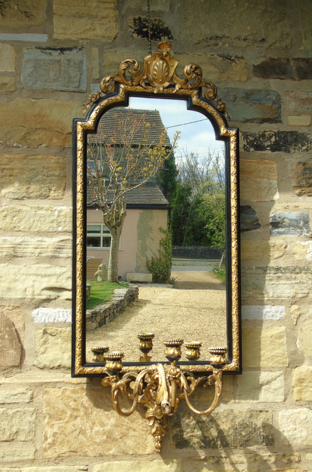 Antique Girandole Mirror