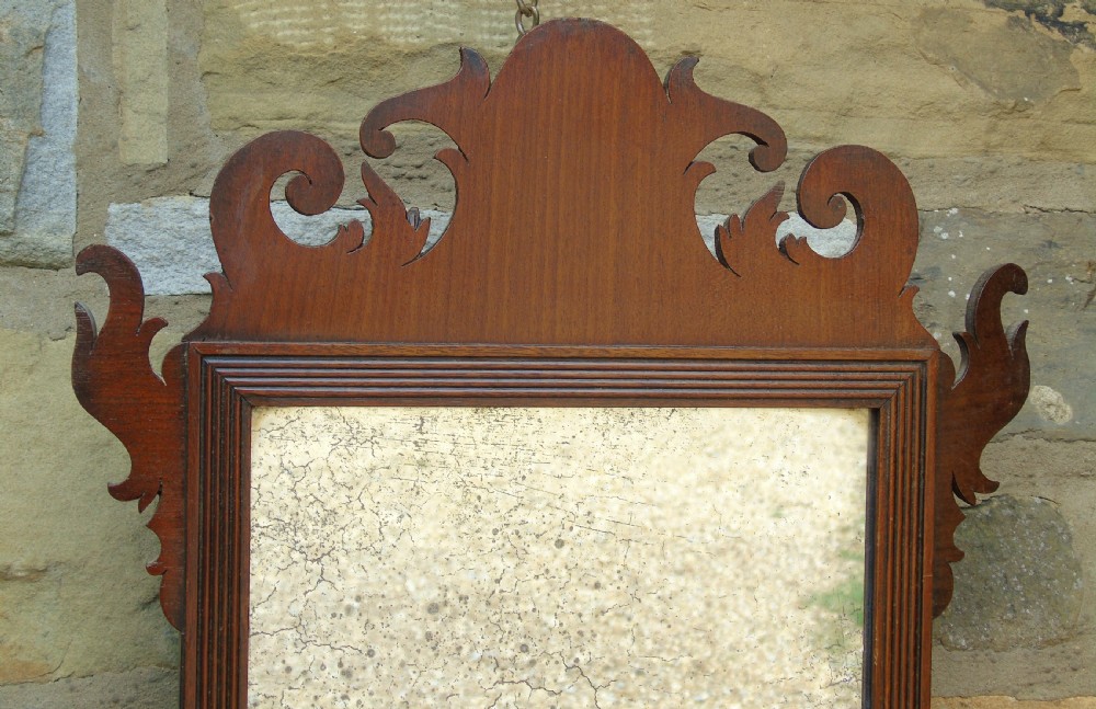 Antique Mahogany Fretwork Mirror View II