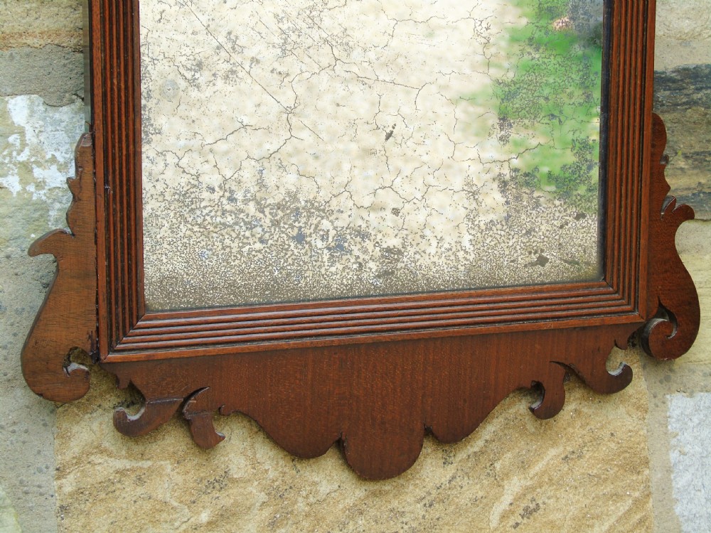 Antique Mahogany Fretwork Mirror View III