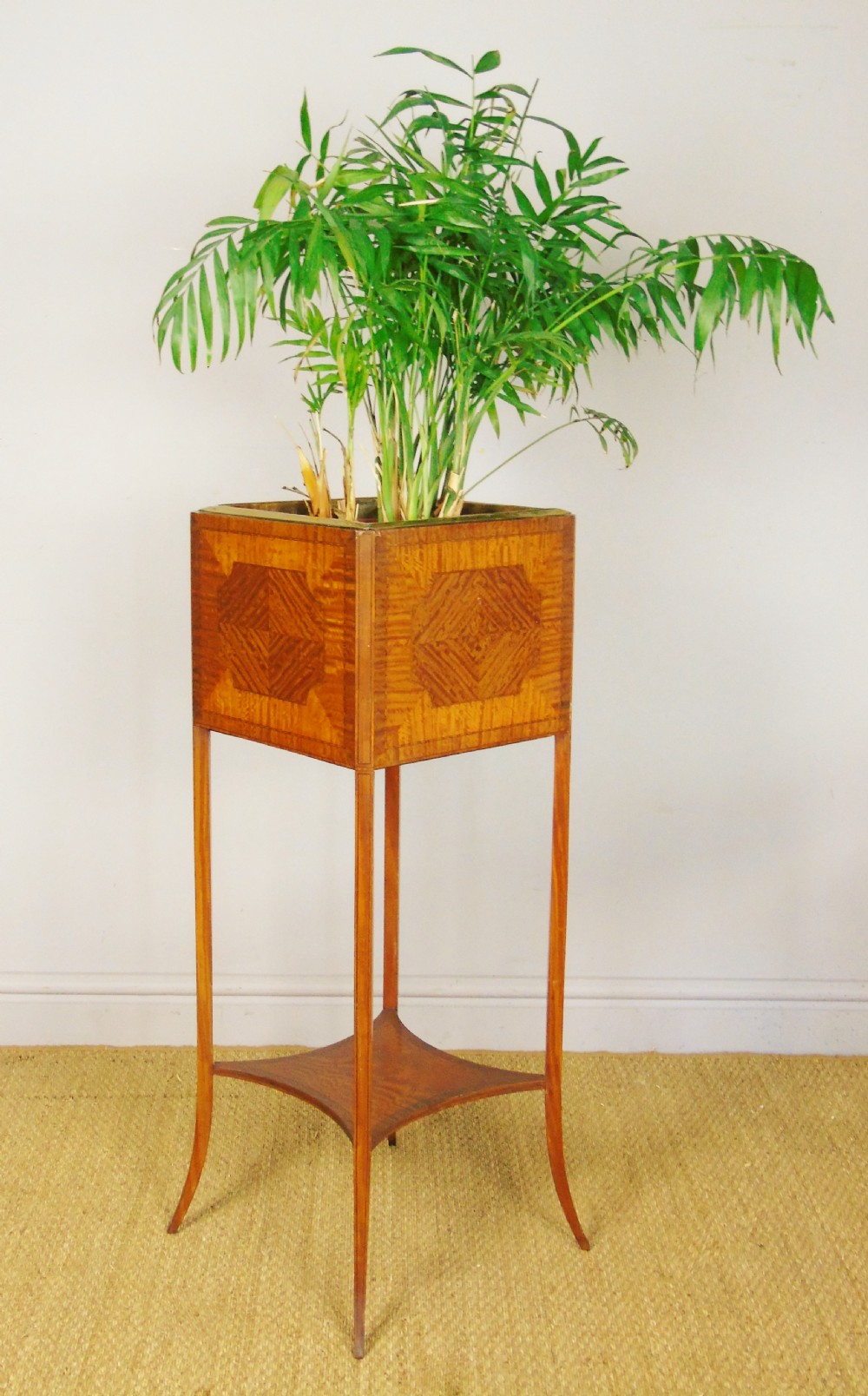 Late Victorian Inlaid Mahogany Plant Stand View IV