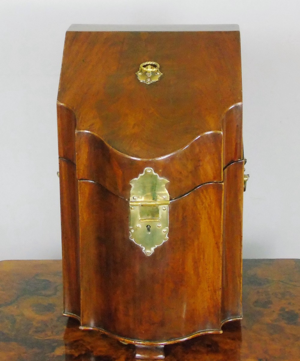A Good Georgian Mahogany Knife Box View VII
