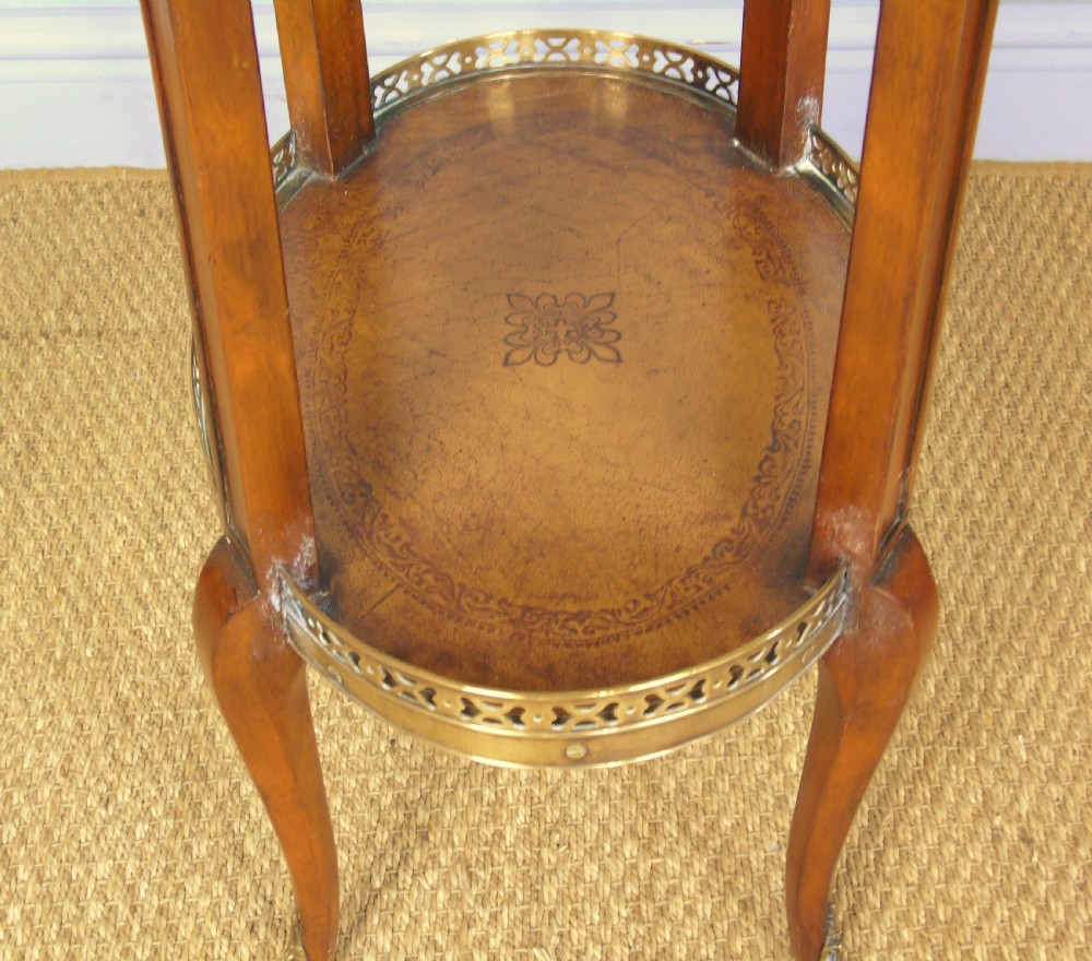 Good Quality French Walnut Oval Marble Top Table View VIII