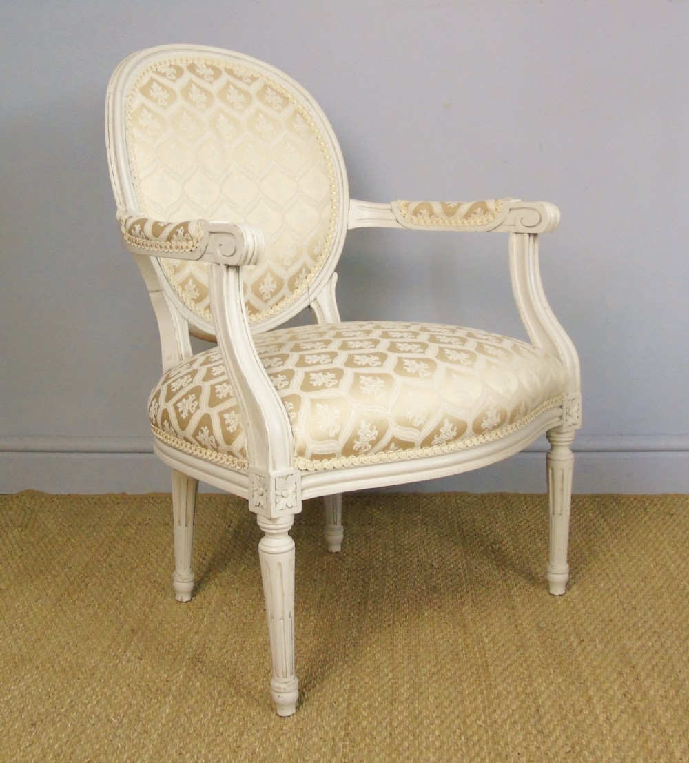 19th Century French Painted Fauteil Armchair View IV
