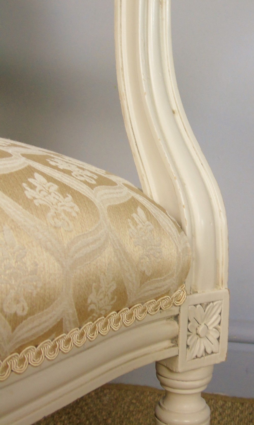 19th Century French Painted Fauteil Armchair View VII