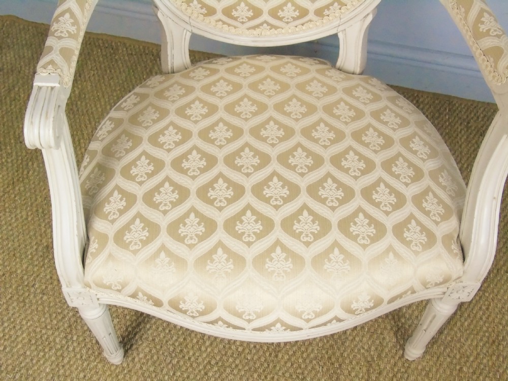 19th Century French Painted Fauteil Armchair View VIII