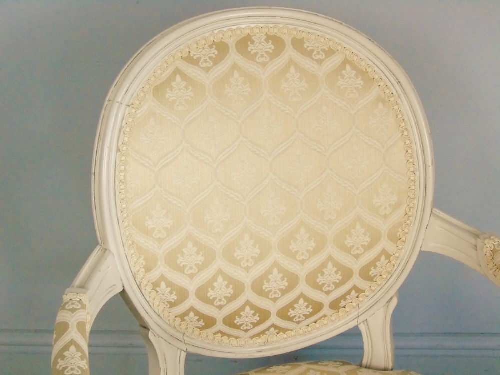 19th Century French Painted Fauteil Armchair View IX