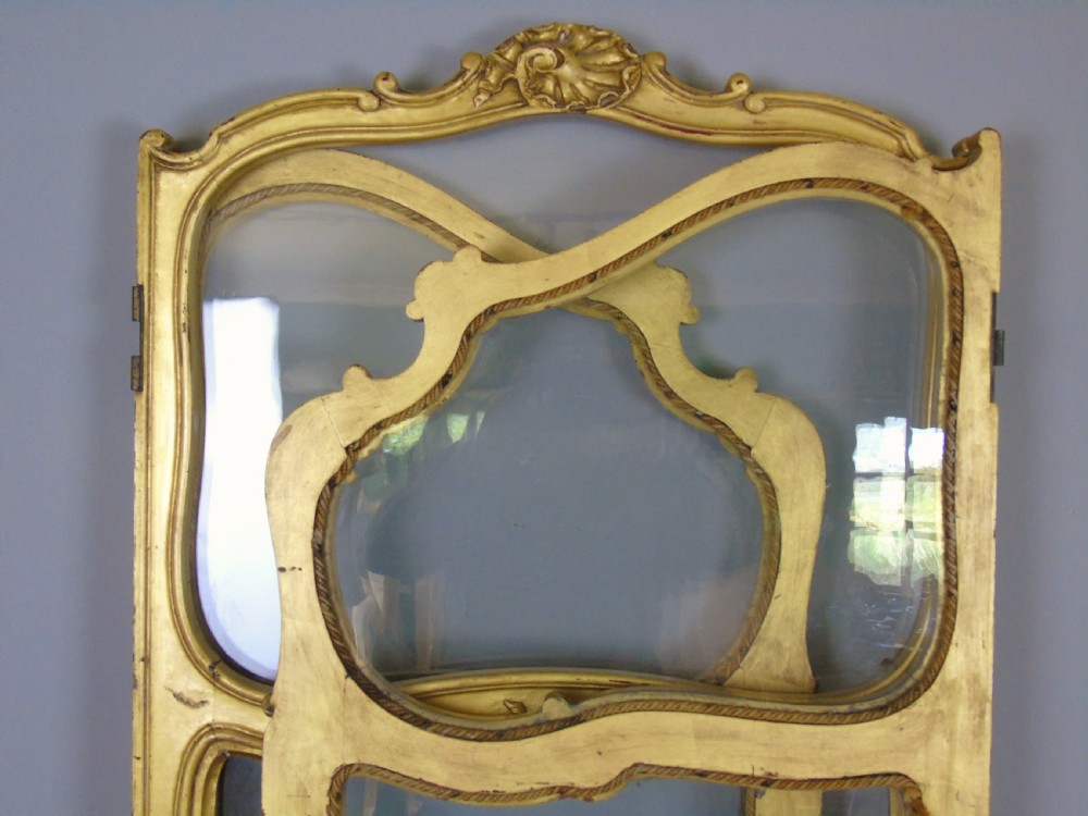 French Gilt Rococo Three Fold Glazed Screen View VI