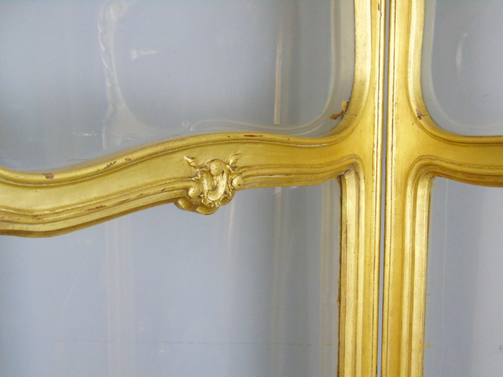 French Gilt Rococo Three Fold Glazed Screen View X