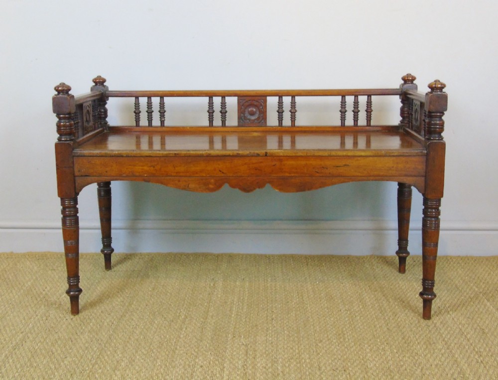 Good Aesthetic Mahogany Window Seat by Henry Pitts of Leeds