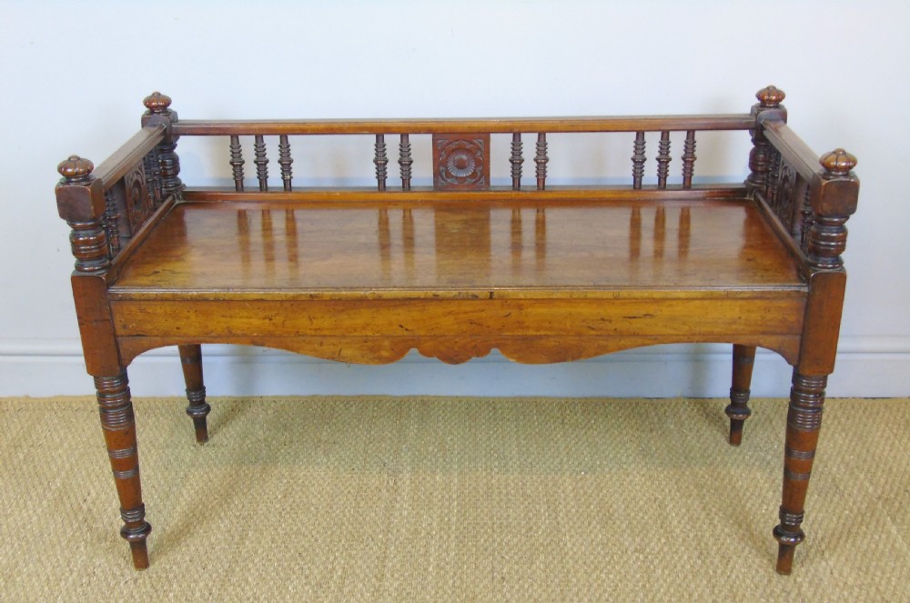 Good Aesthetic Mahogany Window Seat by Henry Pitts of Leeds View III