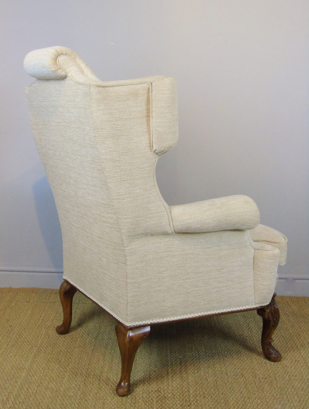 Good Quality Early 20th Century Walnut Wing Arm Chair View II
